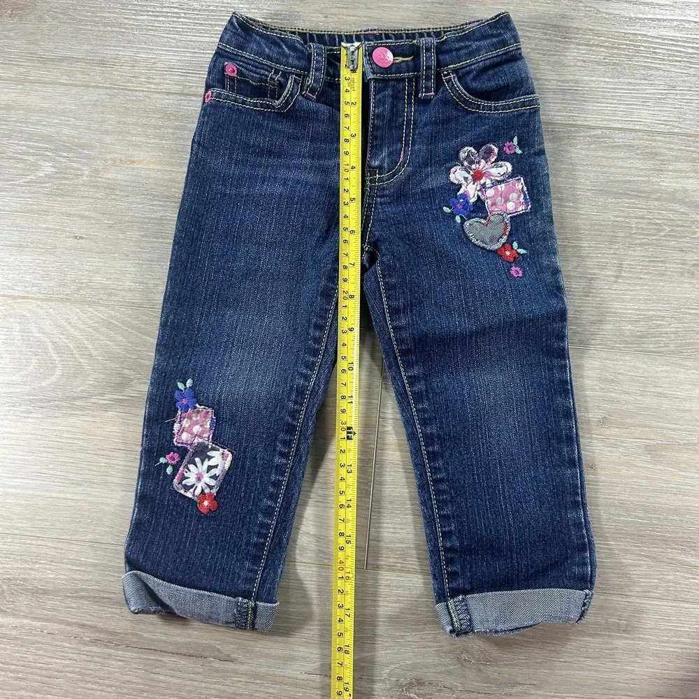 Vtg Est. 1989 The Children's‎ Place 2T Patchwork Straight Cuffed Jeans